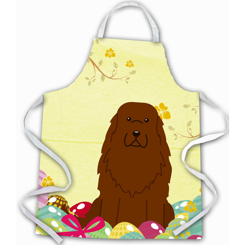 Tablier œufs de pâques, Jaune / chocolat, Berger du Caucase