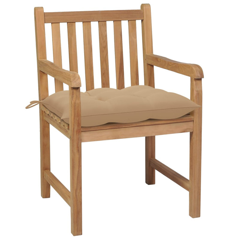 Chaise de patio avec coussin Dorathy, Beige