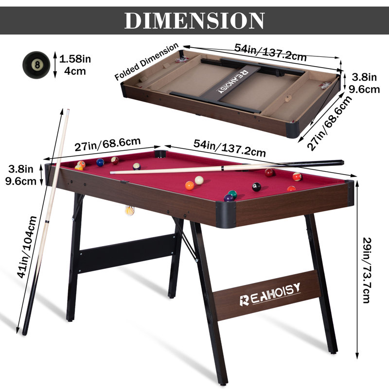 Table de billard portative RayChee, Rouge