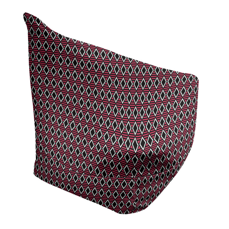 Sac de pois Leffel, H 38 po x L 42 po x P 29 po, Housse de pouf, Brun / Noir