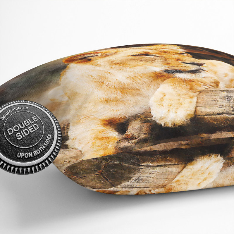 Lioness Square Throw Cushion, 55cm H x 55cm W x 20cm D