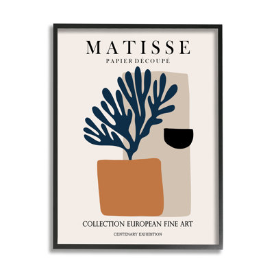 " Geometric Shapes Floral Botanicals Neutral Matisse Design " by Ros Ruseva