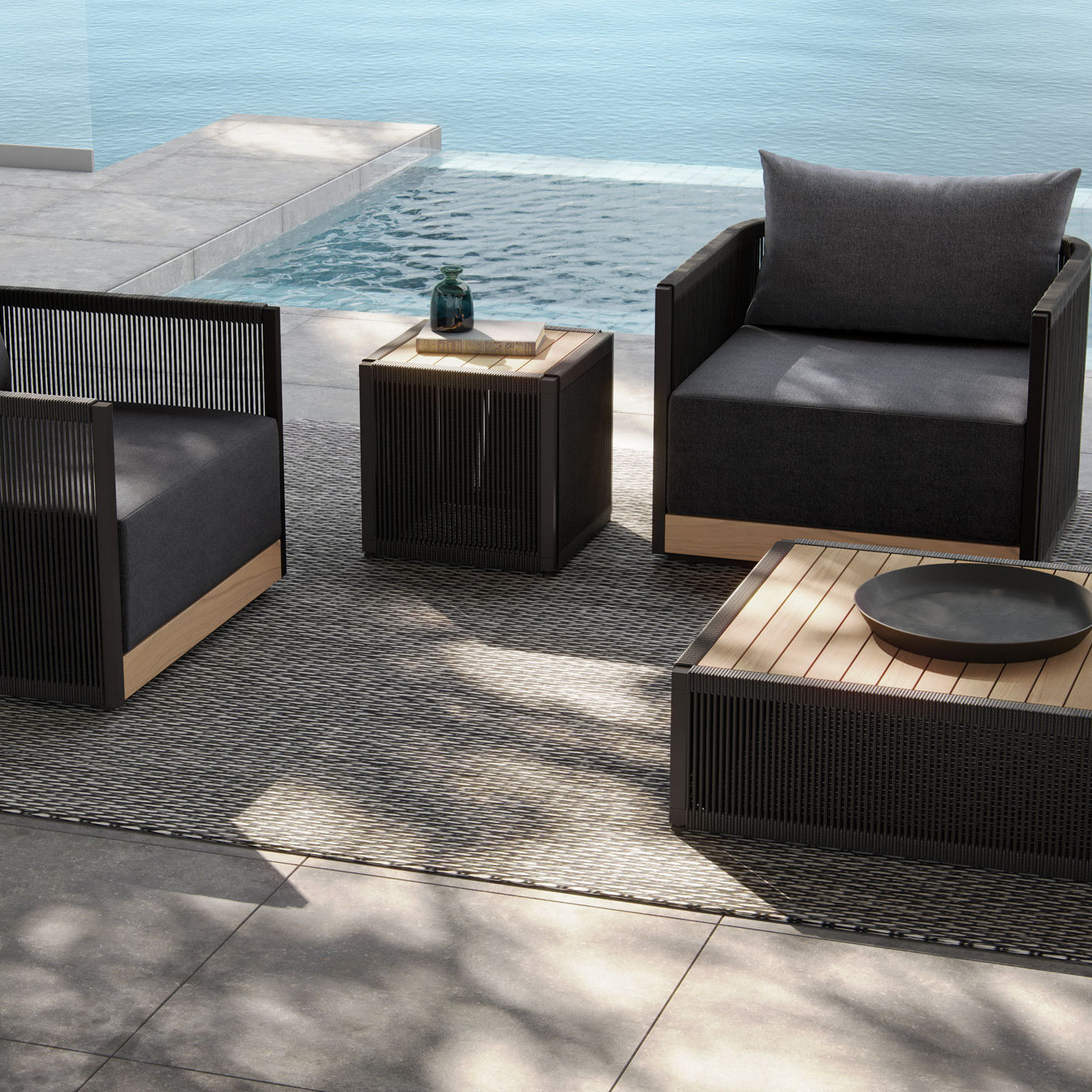 Fifer 18" Teak Patio Side Table