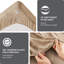 Drap double, taupe, 100% lisse, double brossé, drap plat, taies d'oreiller ajustées, 4 pièces faciles d'entretien en couleur taupe, brossé des deux côtés pour une sensation douillette, avec des draps complets