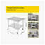 Table de préparation de cuisine VEVOR en acier inoxydable avec tablette inférieure réglable, 98,5 cm (L) x 83,2 cm (P) x 14 cm (H).