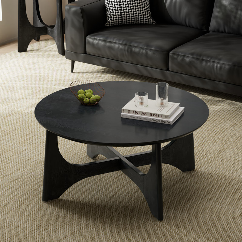 Table basse à pieds croisés, Noir