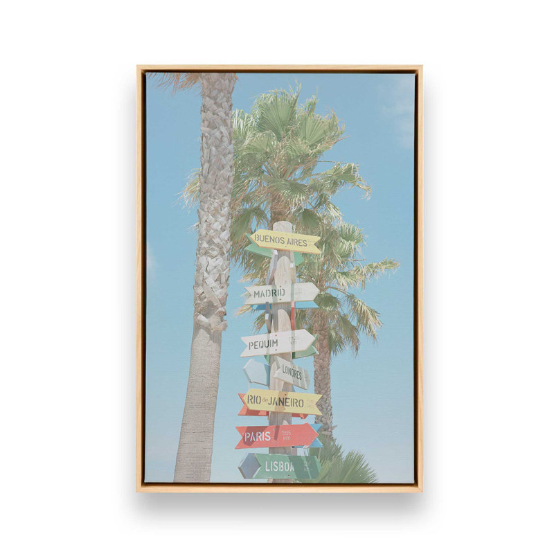 Direction to Dreams on Canvas, H 8,75 po x l 12,75 po, Cadre américain en érable flottant