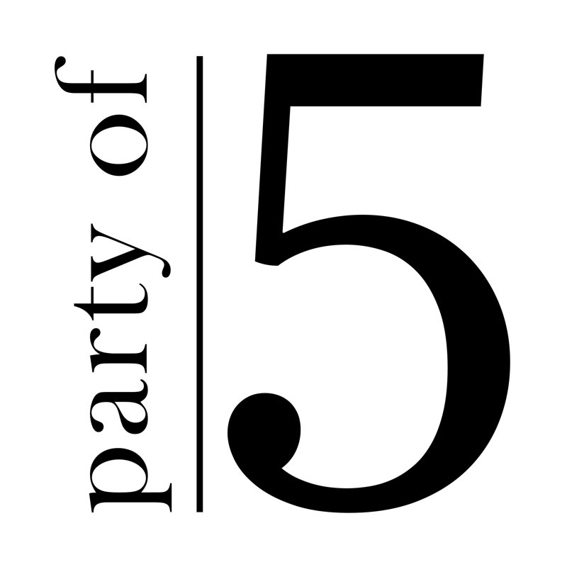 Party Of Five - Wrapped Canvas Print, 30cm H x 30cm W