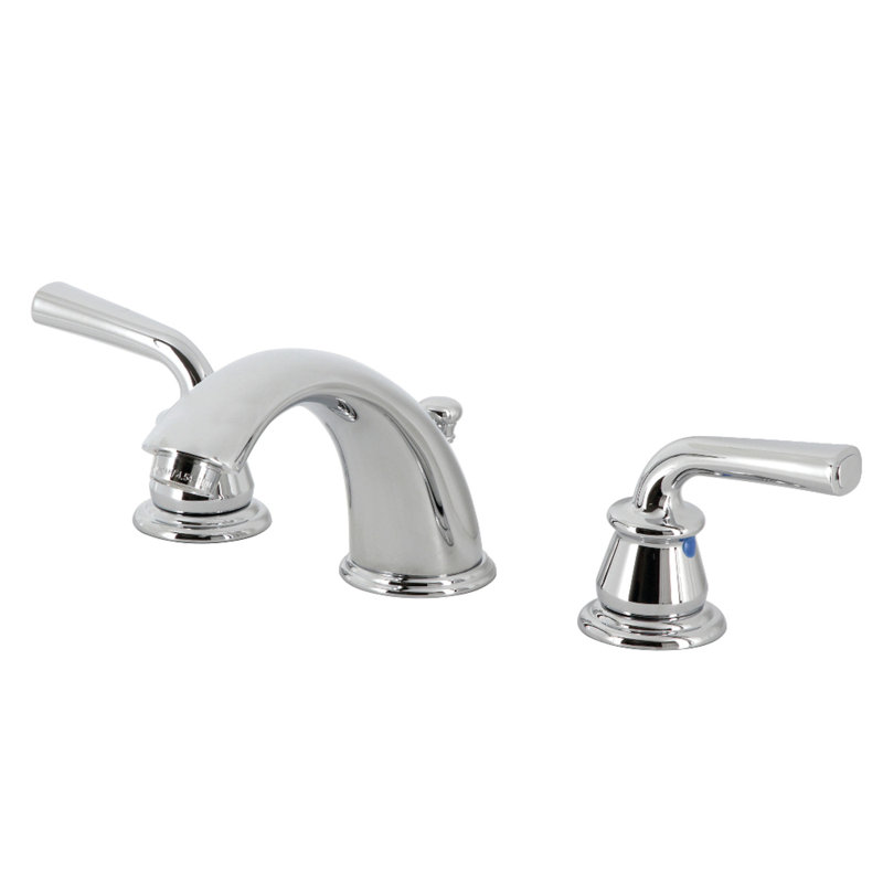 Robinet de salle de bain espacé Kingston, Chrome poli