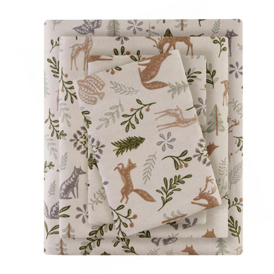 Ensemble de draps pour grand lit 4 pièces, Woodland Winter