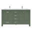 Meuble-lavabo autoportant 60 po Anvay en vert forêt avec comptoir en quartz de Carrare-1140451952-1153899799