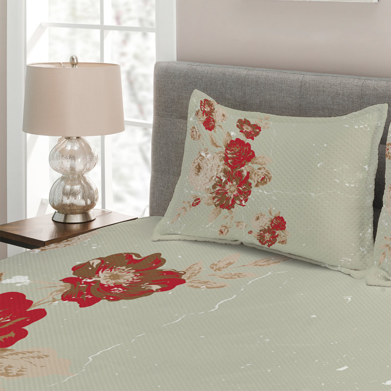 Polyester Floral Coverlet