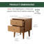 40cm W Solid Wood Bedside Table-1924326569
