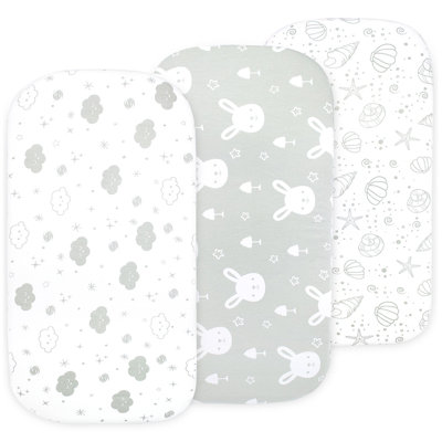 Farallones Floral Cotton Fitted Bassinet Sheet