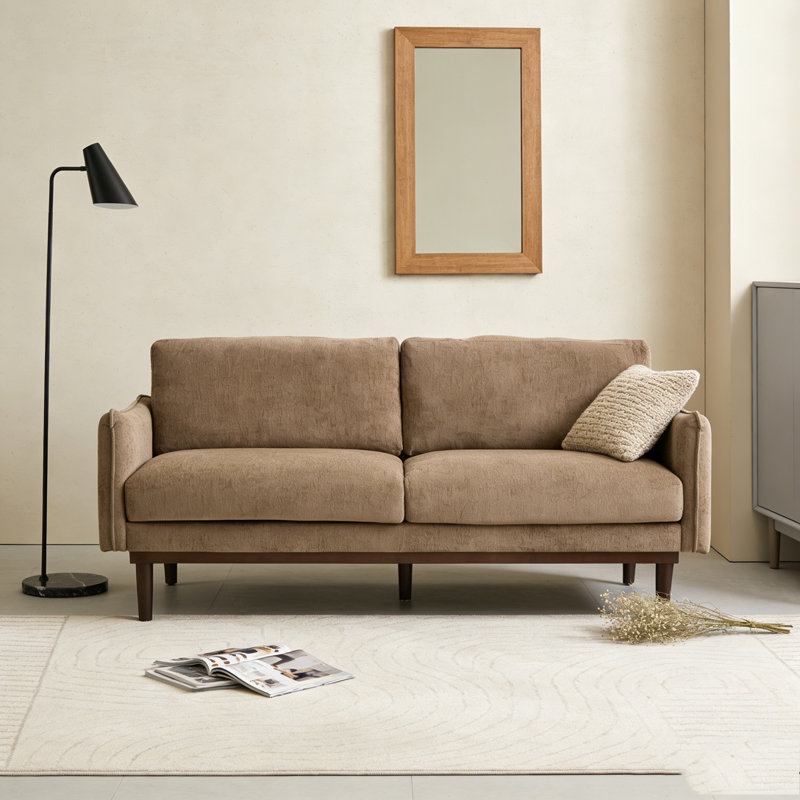 Canapé 75,75 "2 places avec canapé spacieux, Brown