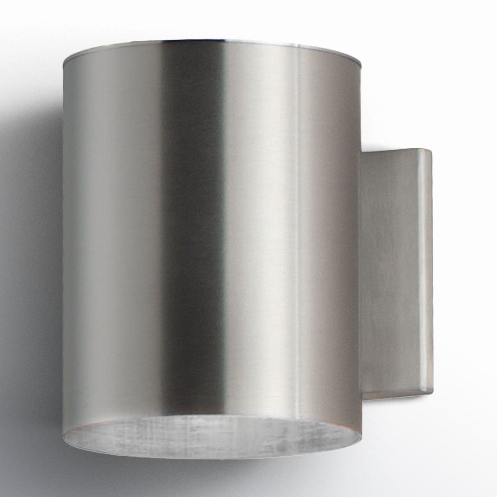 Barbara Outdoor Armed Sconce, Brushed Aluminum