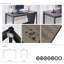 Bureau d'ordinateur contemporain Harry, métal noir et gris rustique-672418401