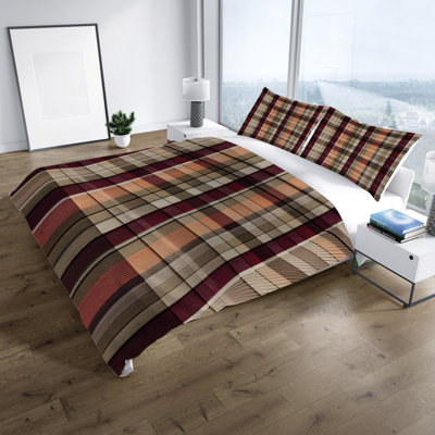 Polyester Checkered Duvet Cover