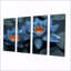 «Blue Monicolange Lotus Pond Radiant Blooms III», ensemble d'art mural sur toile de lotus-1623688555