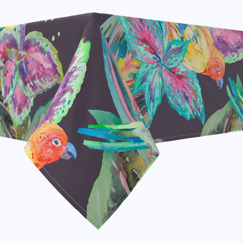 Rectangular Tablecloth, 100% Cotton, Floral 220, 120" x 52"
