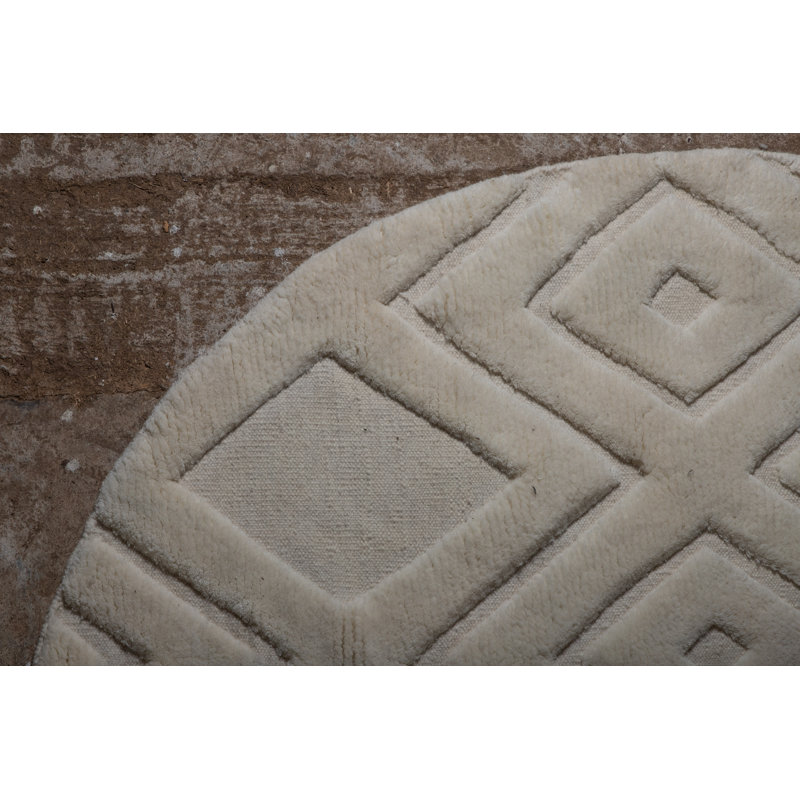 Round Broomfield Solid Colour Hand Woven 200cm X 200cm Area Rug