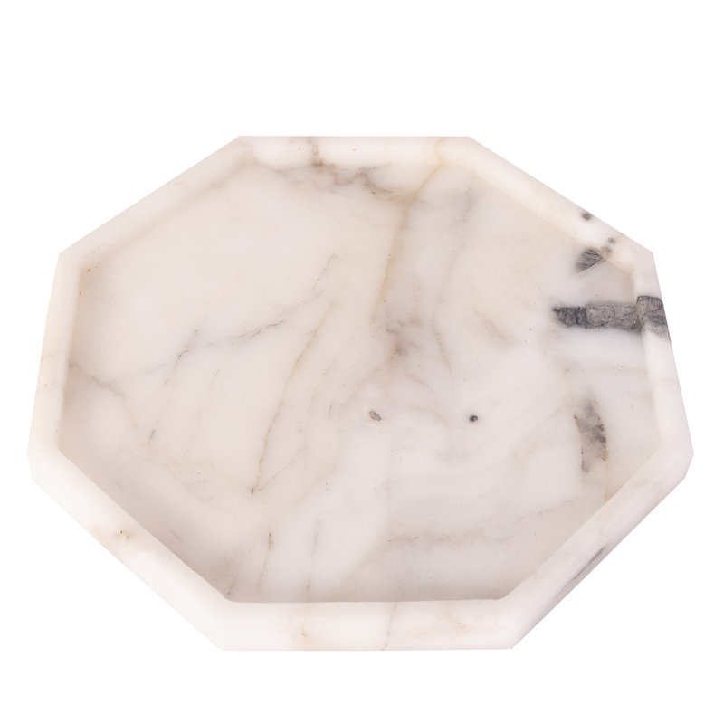 Plateau octogonal Artifacts Marble ™, Blanc