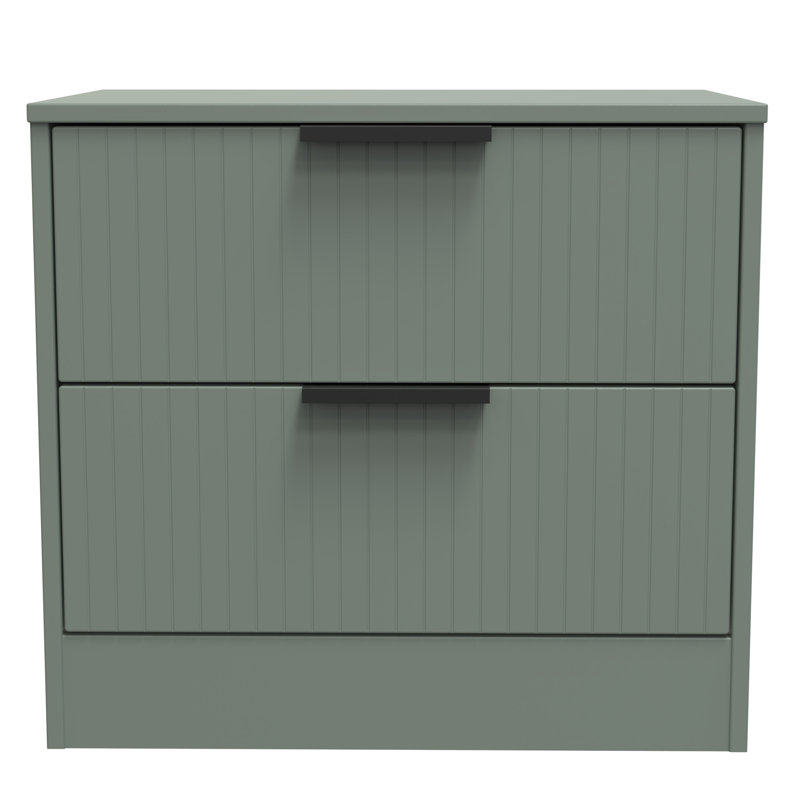 Berklie 2 Drawer Midi Chest (Ready Assembled), Reed Green