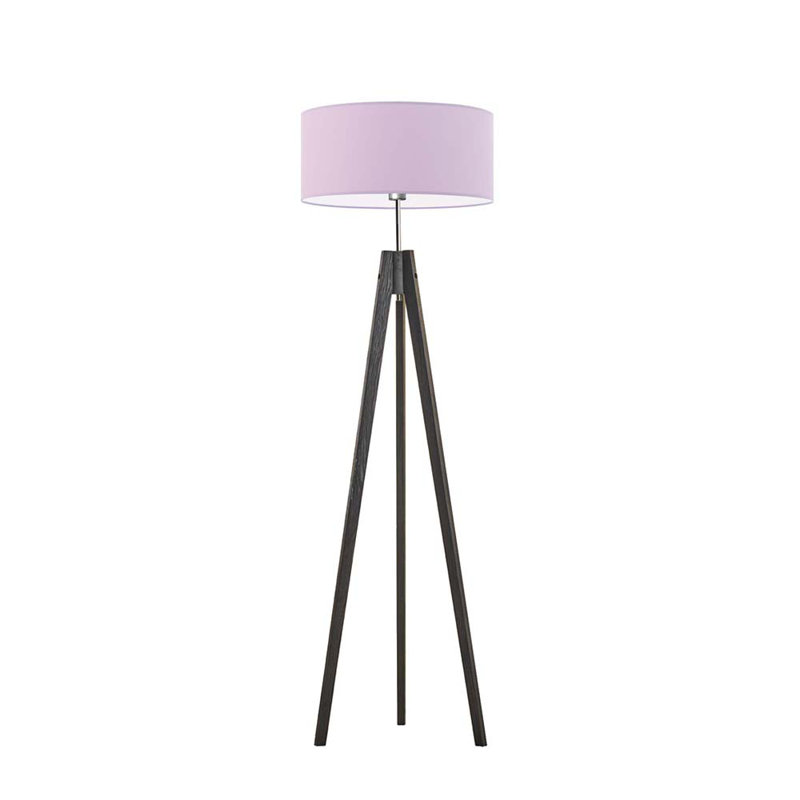 Arbutis 138cm Tripod Floor Lamp, Light Pink, Black