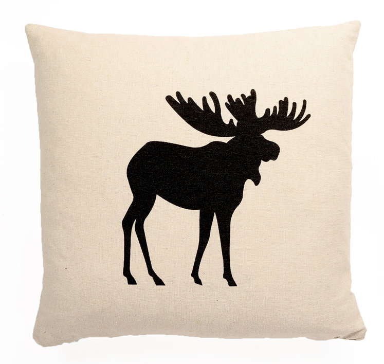 Cotton Blend Throw Pillow, 22" H x 22" W, Feather