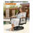 Patio Swivel Armchairs Set of 2, Never-Rust Aluminum Swivel Sofa Chairs with Thick Cushion, Wide Seating Outdoor Sofa Chairs Backyard Club Chairs for Poolside, Porch, Indoor, Dark Bronze