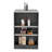 Portree Kitchen Island With 3-Side Shelves-104778817