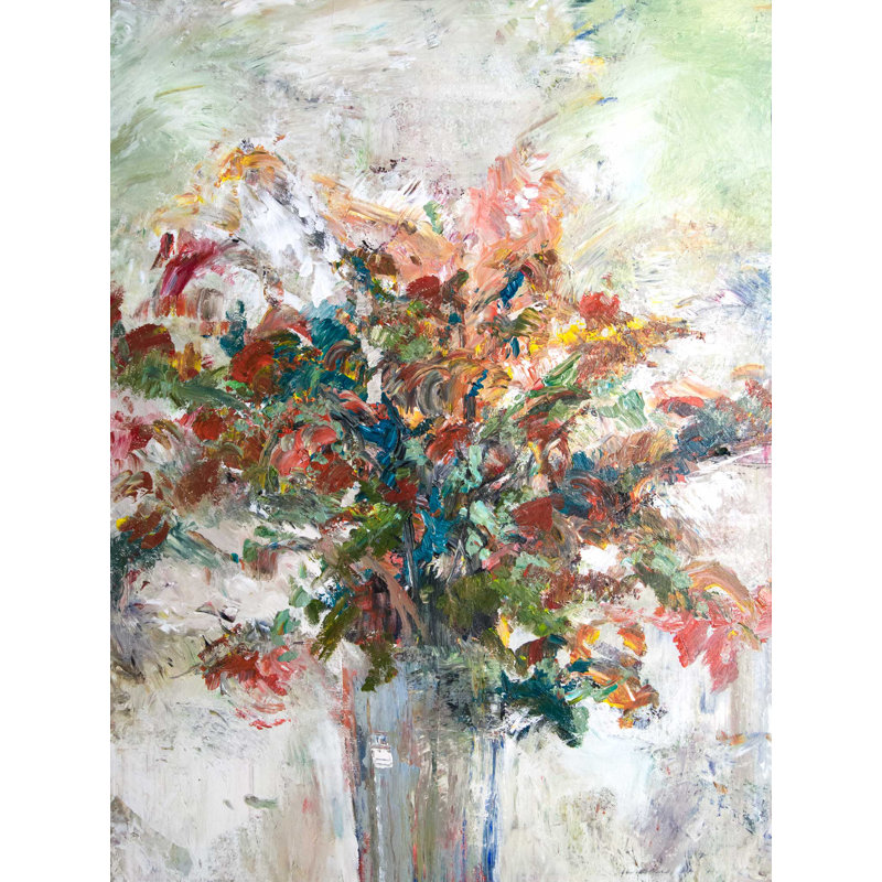 Floral - Artist Enhanced Canvas Print, Black Framed Canvas, 24" H x 20" W x 1.75" D