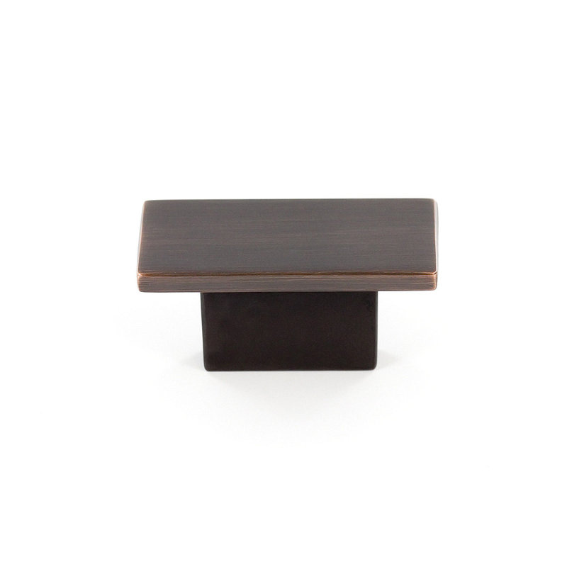 Expression Rectangle Knob, Brushed Oil-Rubbed Bronze