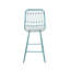 2 tabourets de comptoir modernes en fer avec repose-pieds beige