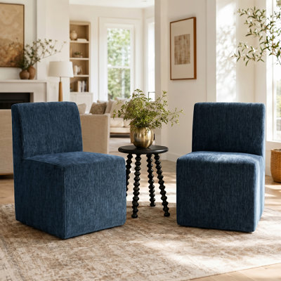 Fauteuil d'appoint rembourré avec roulettes Danielson