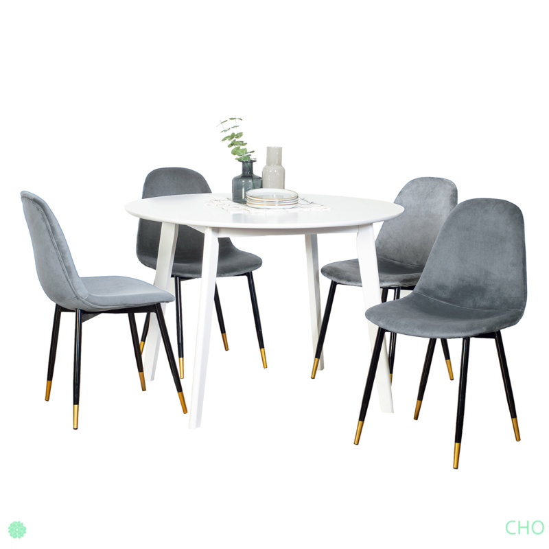 Ensemble de salle à manger 5 pièces Lassan, Gris