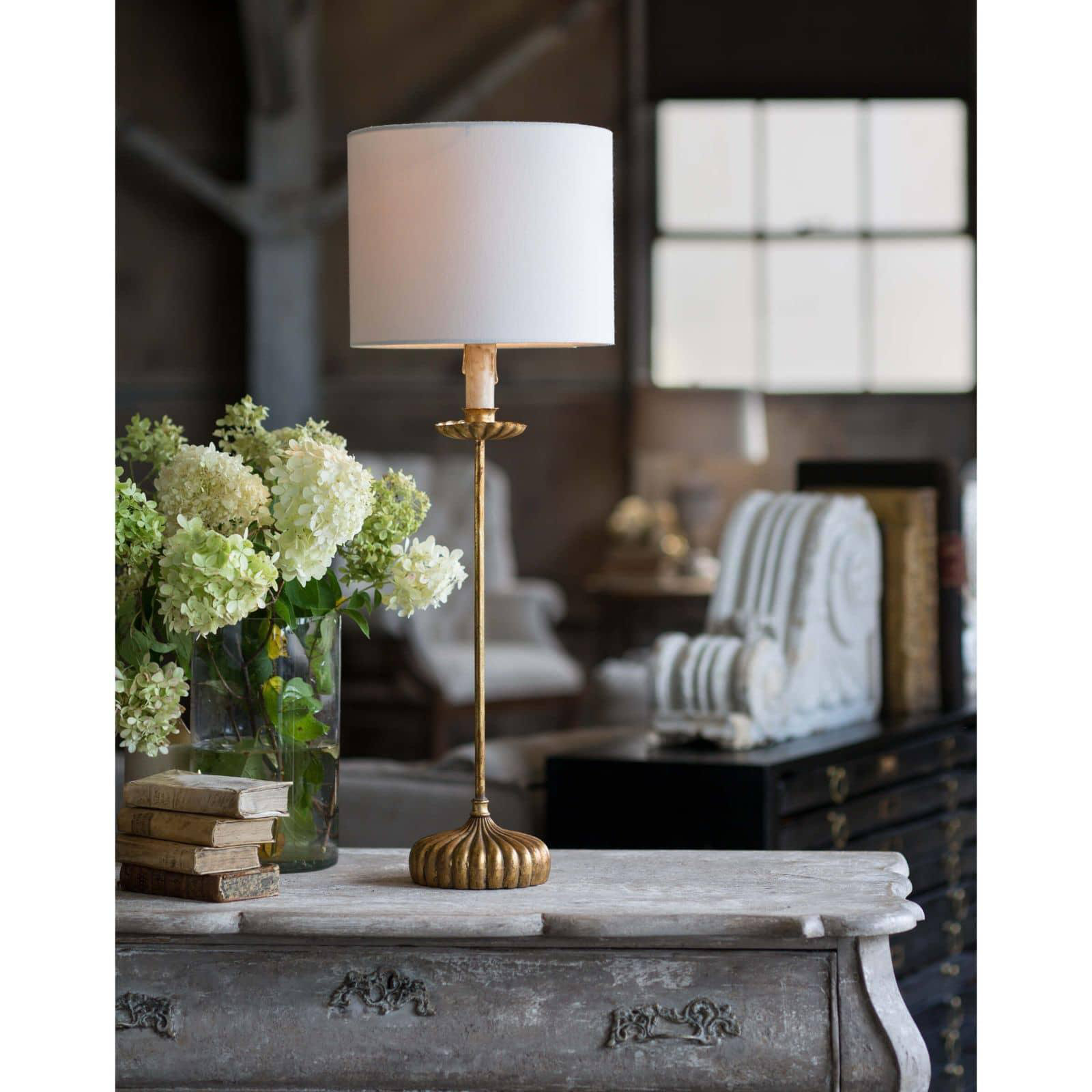 Clove Linen Buffet Table Lamp