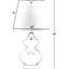 Lampe de table à double gourde avec ampoule à DEL pour chambre à coucher, salon, bureau à domicile ou table de chevet, abat-jour bleu marine et blanc cassé