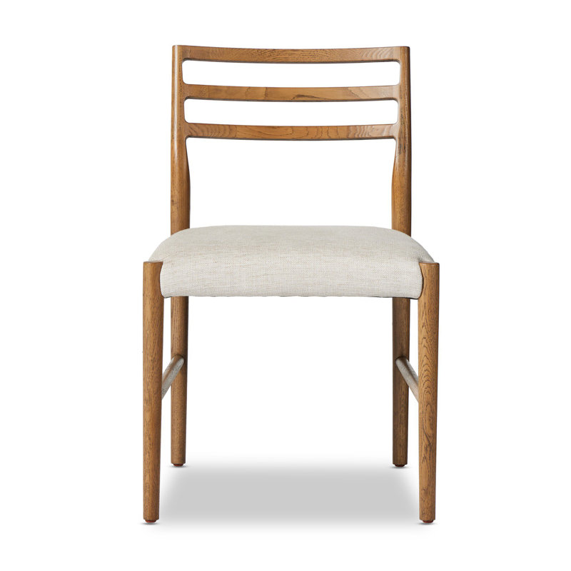 Lindyn 18.9'' H Upholstered Side Chair, Buff Oak Natural, Medium Brown Cotton/Polyester Blend/Viscose
