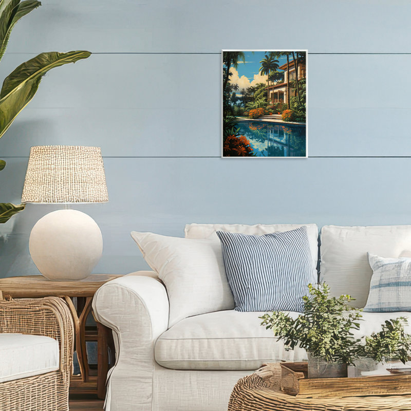 Plaque murale Tropical Tranquility Villa, design par Creative Studio