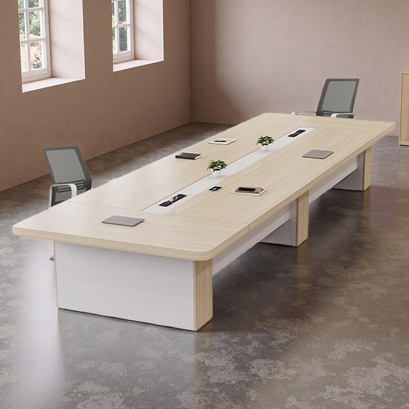 Table de réunion minimaliste et moderne, H 29,52 po x L 137,79 po x l 55,11 po