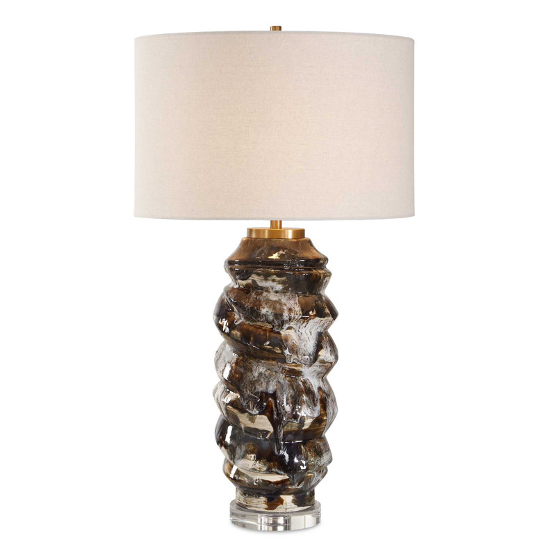 Uttermost Cuoco Mottled Brown Table Lamp