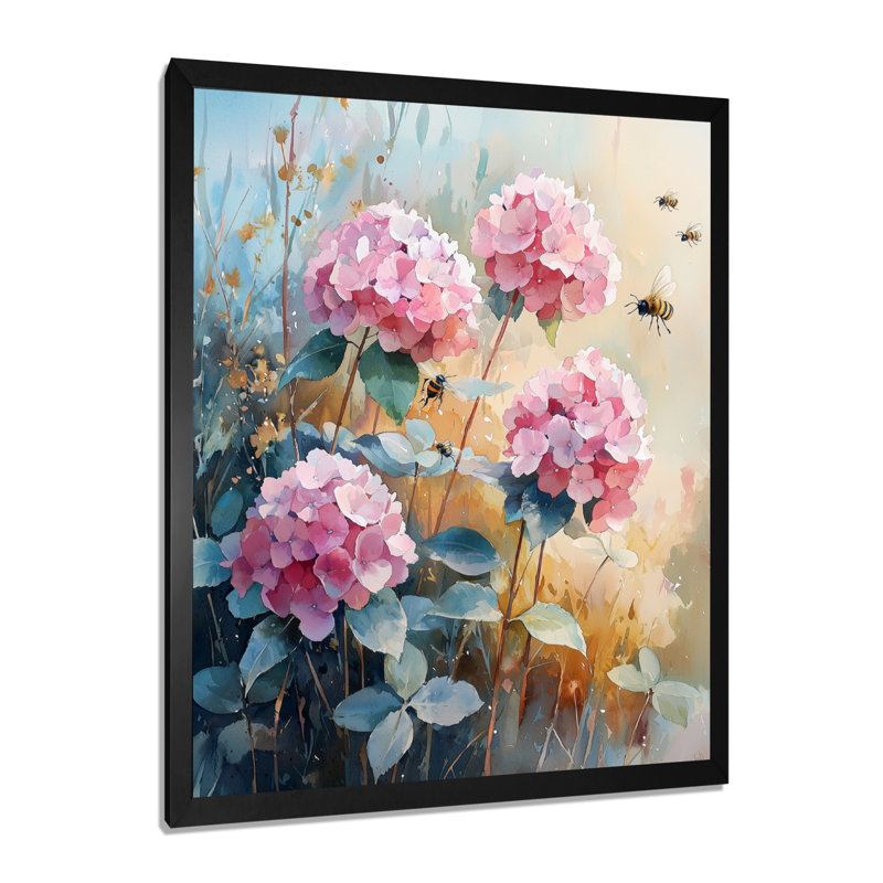 Heurich - Floral Wall Decor, H 32 po x l 16 po, Noir, noir, noir, noir, Reproduction encadrée d'une seule photo