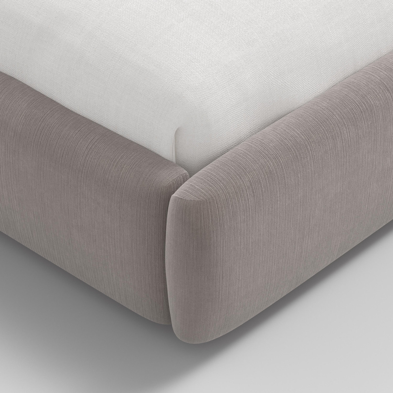 Linen Upholstered Bed, Queen, Steel Performance Velvet