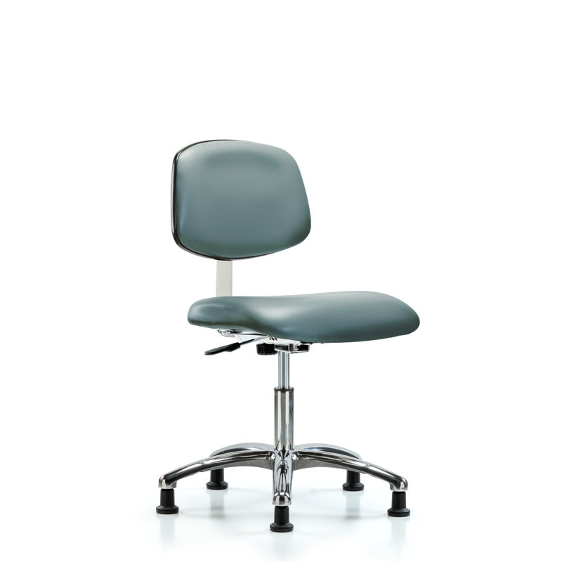 Angol Vinyl Task Chair, Light Blue, Glides