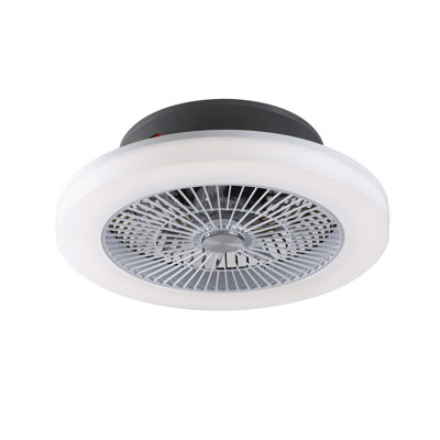 VENTILATORE CON LAMPADA LED FOEHN White 40W 3600LM CCT Wi-Fi CON TELECOMANDO 50X32X16,5 Cm.