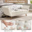 Banc rembourré, banc de bout avec 2 coussins, repose-pieds capitonné-323438868