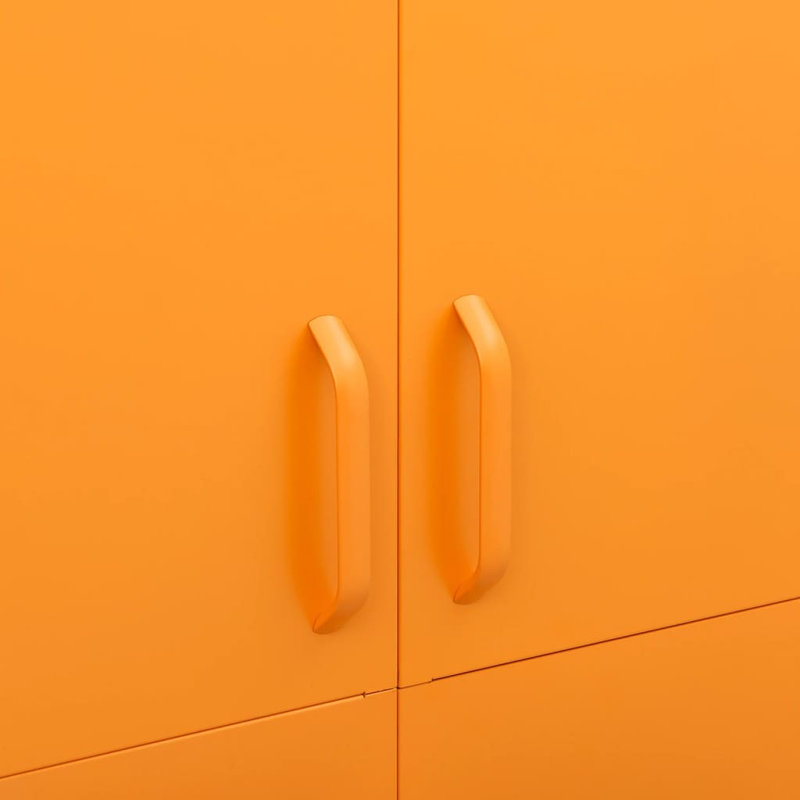 Branwell 2 Door Steel Wardrobe, Mustard Yellow