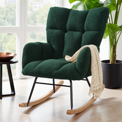 Chaise berçante et berçante capitonnée 35 po
