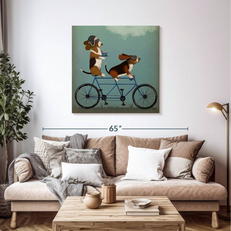 Tandem Bramet Basset Hound, H 39 po x l 39 po